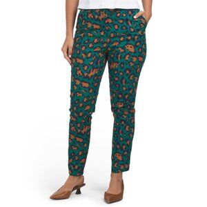 TAHARI ASL Evergreen Leopard Leopard Trouser Pants